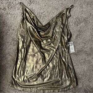 Fashion to Figure Gold Slinky Tank